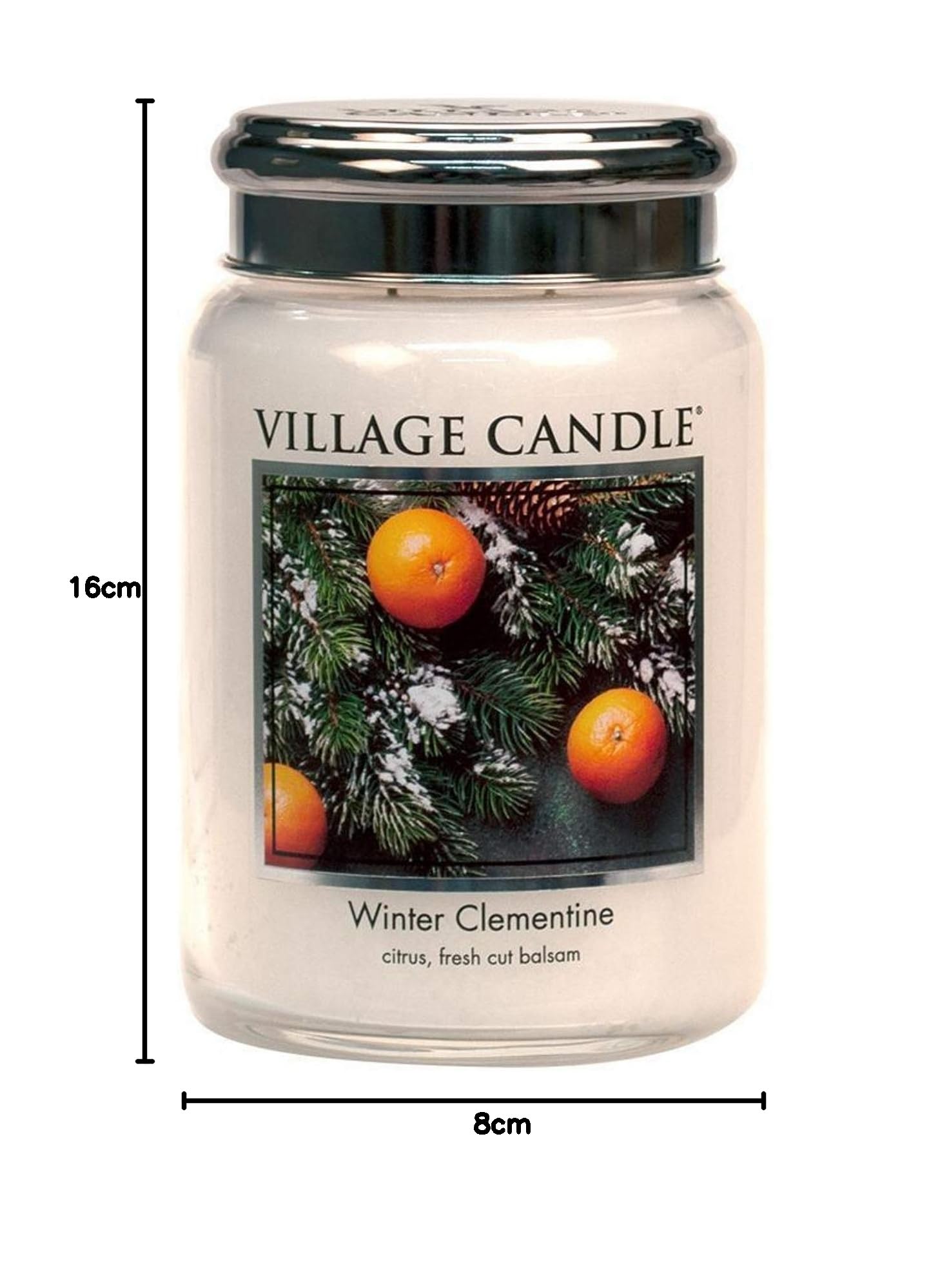 Village Candle - Duftkerze 626g - Tradition Winter Clementine - 2-Docht-Kerze - Windlicht
