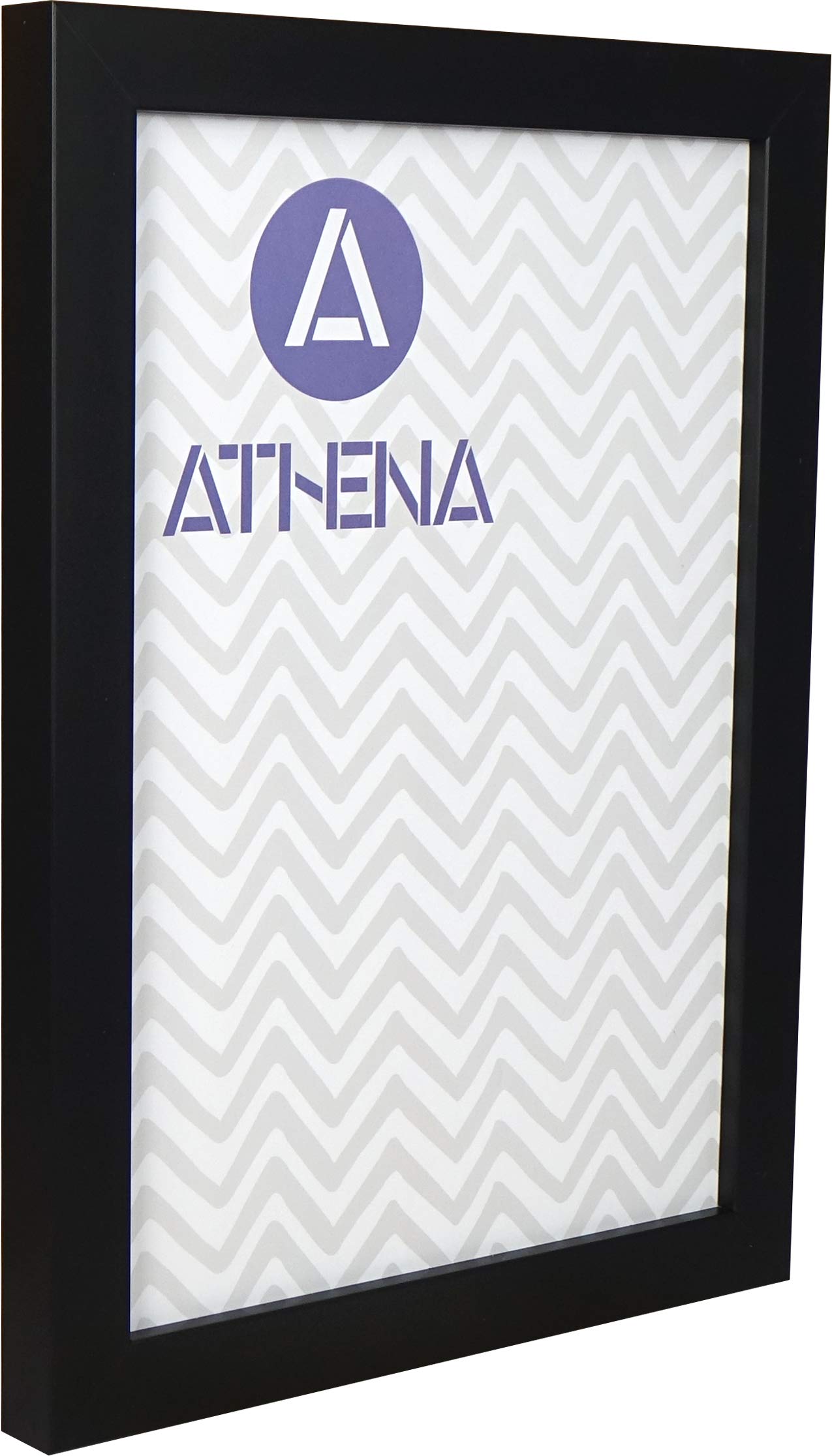 Athena Black Matt Block Premium Wood Picture Frame (30 X 40Cm) Portrait Or Landscape Photo Frame With Clear Styrene Sheet & Wall Mounted Hook For Pictures, Posters, Certificate Frame