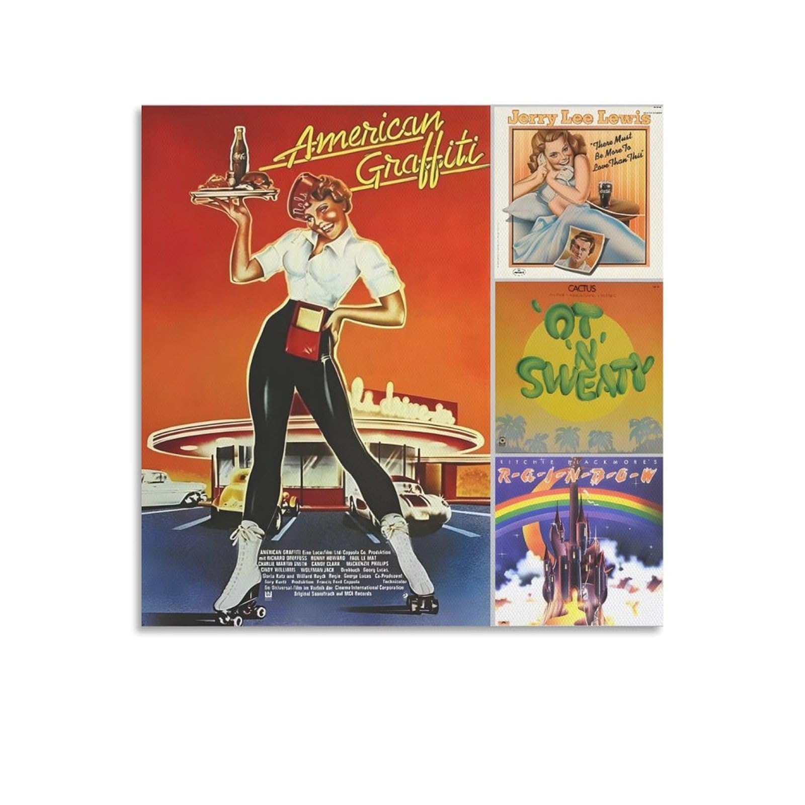 Amazon.co.jp: アメリカングラフィティ映画ウォールアートレトロ