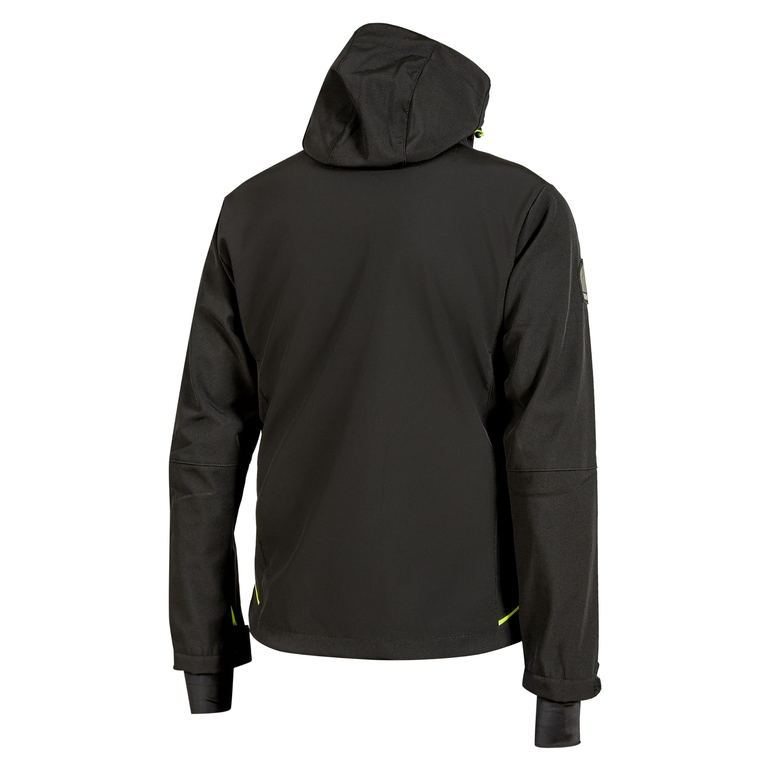 U-Power SPACE, Giacca Softshell, con Cappuccio Staccabile, Tasche Ampie, Full Zip, Antivento, Impermeabile, Tessuto Resistente, Confortevole (BLACK CARBON - M)