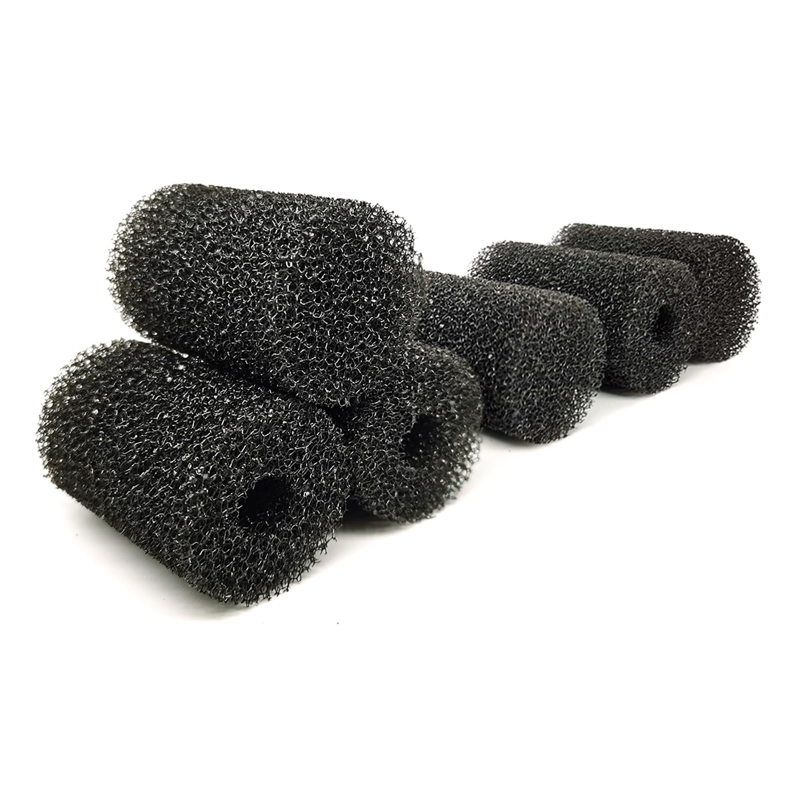 IAFVKAI 6X Pre-Filter Sponge for Aquarium Shrimp Fry Fish Tank Filter Pump Prefilter Sponge Replacement Foam Cover 2.4 X 1.4 Inch with 0.4" Hole