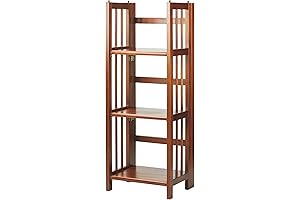 Casual Home Folding Bookcase: Durable 3-Tier Storage Solution