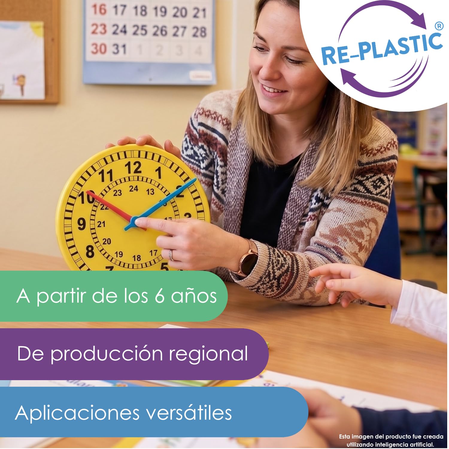 Reloj De Aprendizaje Juego, 25 piezas en caja de cartón