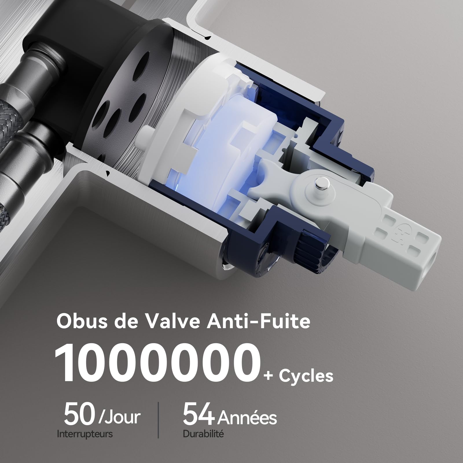 CECIPA Robinet Cuisine Mitigeur Avec Douchette Extractible, Acier Inoxydable Brossé, Arc Élevé Rotatif 360°