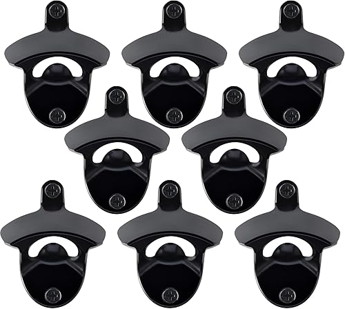 Miniatura 19 de Abrebotellas de cerveza de montaje en pared, 12 piezas, cobre envejecido, abridor de cerveza rústica, montaje en poste inoxidable Cobre