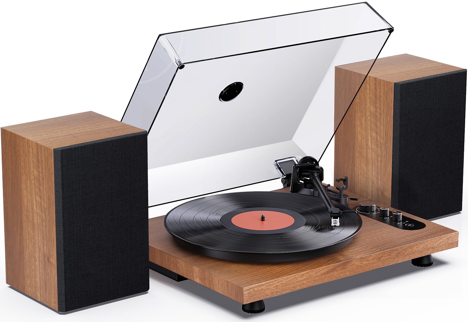 By One Record Player With Speakers Vinyl Turntable Bluetooth