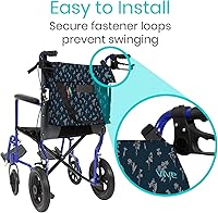 Vista 81 de Bolsa para silla de ruedas, Floral púrpura