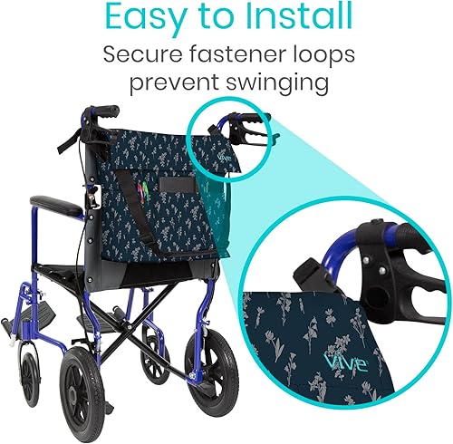 Miniatura 81 de Bolsa para silla de ruedas, Floral púrpura