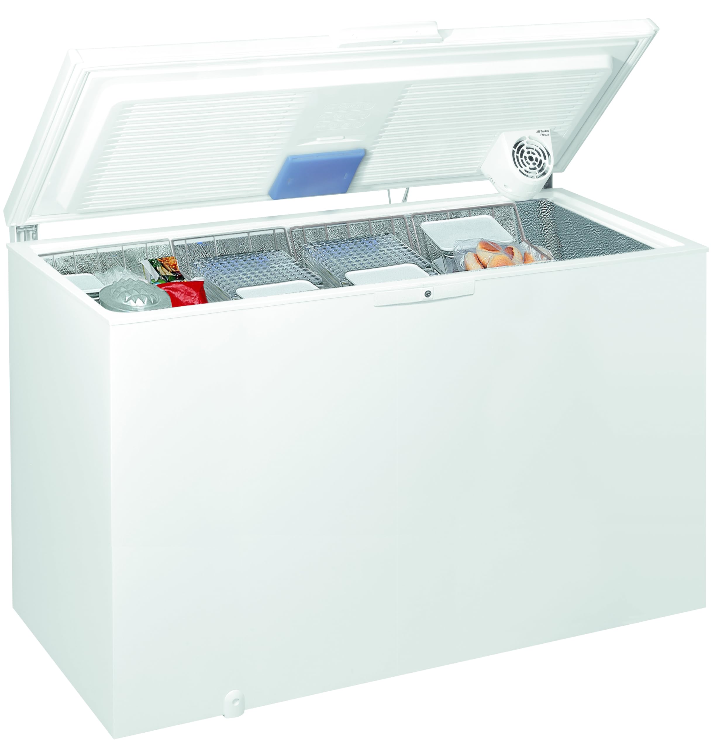 Whirlpool WHE39392 T - Congelatore A Pozzetto 394 Litri Classe Energetica E. Congelatore A Pozzetto Grande, Dimensioni: 91,6x140,5x69,8 cm Ideale Per Famiglie Grandi.