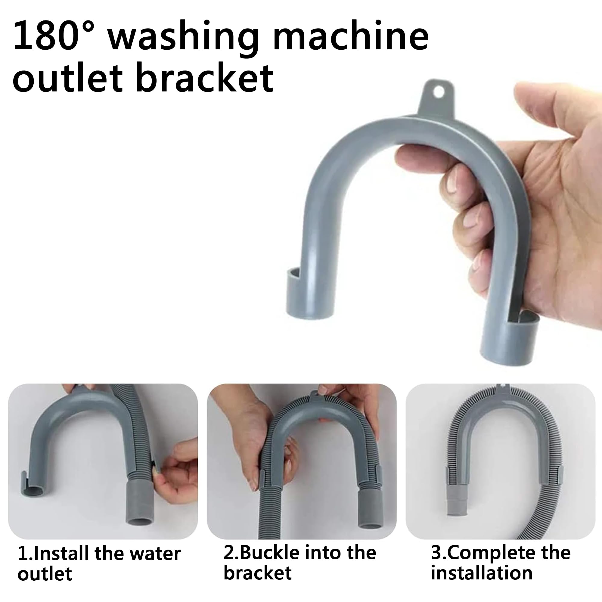 2 Stück U-förmige Haltebogen - Universal Schlauchhalter Für Waschmaschine & Geschirrspüler