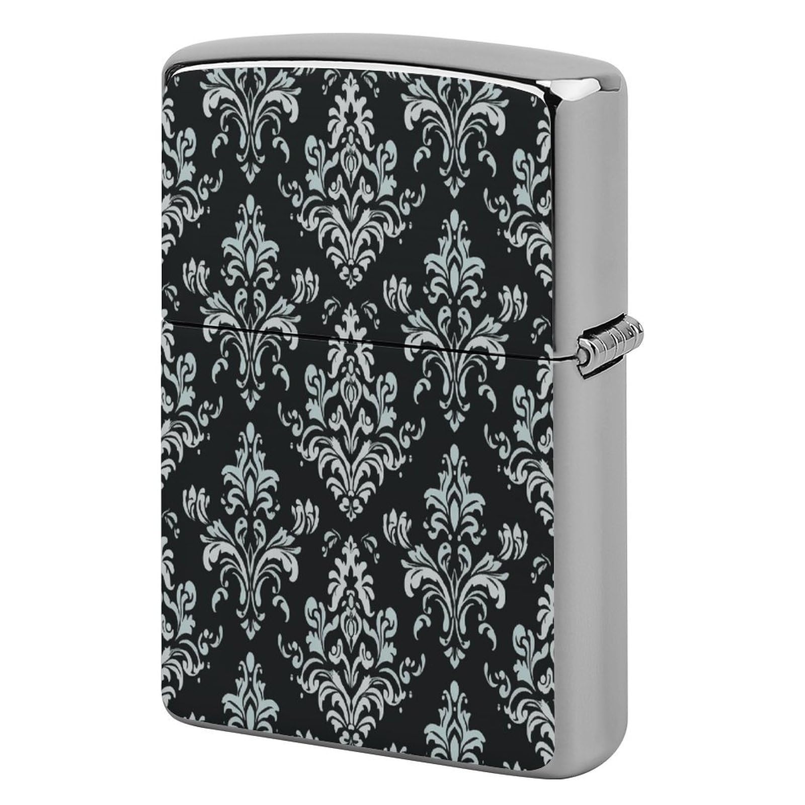 Btcowzrv Style Damask Pattern Metal Lighter Case Sleeve Cover Holder