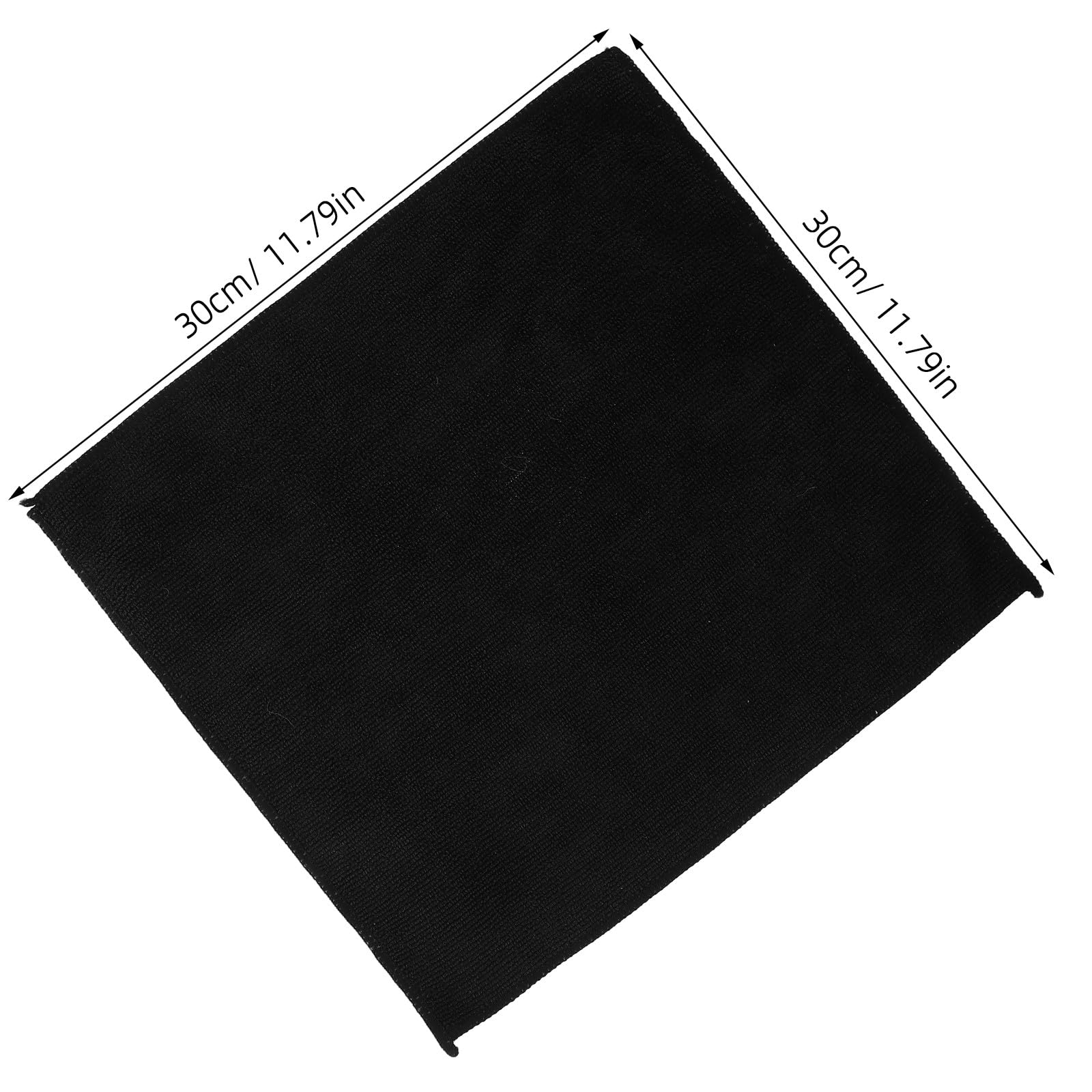 ibasenice 20 panni per la pulizia riutilizzabili in microfibra, 30x30 cm, neri, assorbenti e lavabili, senza pelucchi, ideali per la pulizia di casa, auto e finestre.