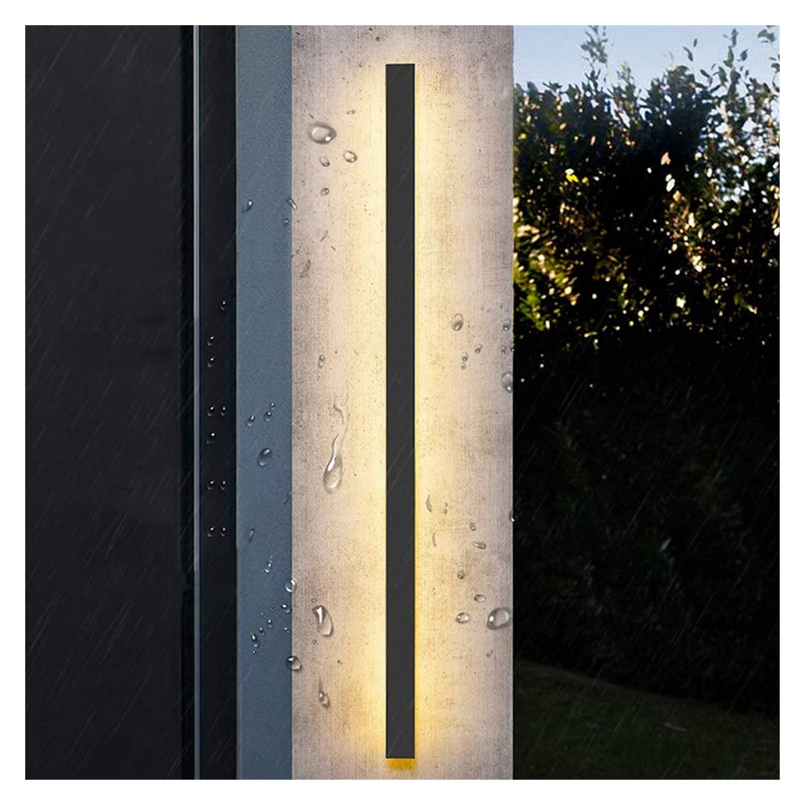 ZTCHSENZT Wall Lamp Waterproof Wall Light LED IP54 Exterior in Metal and Acrylic Indoor/Outside Wall Sconces Warm White Outdoor Wall Lights Yard Lights,40cm