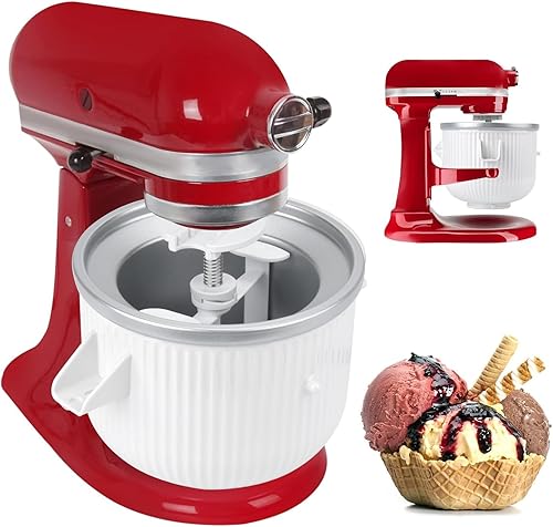 Accesorio para máquina de helados para batidora de pie Kitchenaid, yogur congelado de 2 cuartos de galón, máquina de helado y sorbete, se adapta a