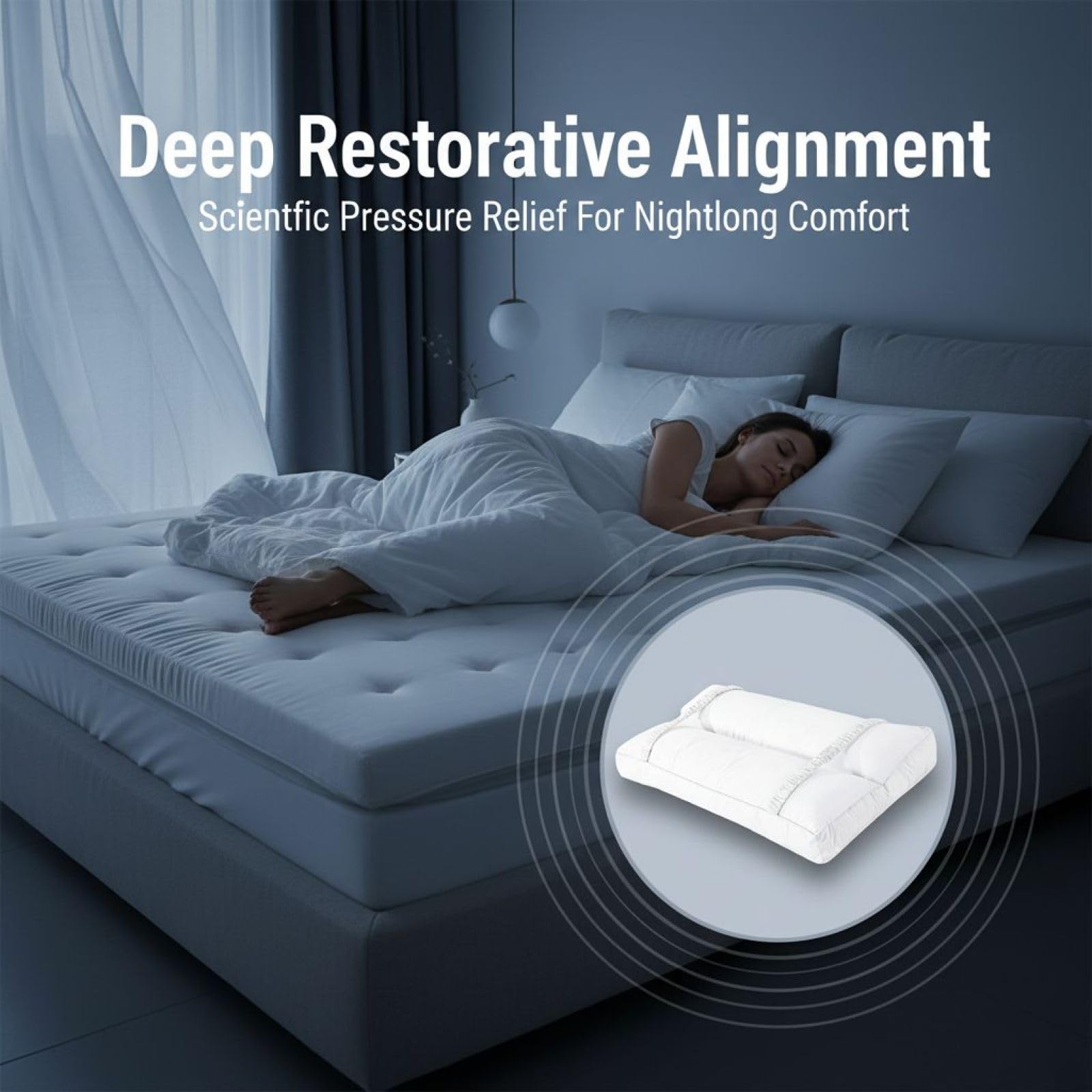 Almohada de rodilla para dormir de lado, almohada ergonómica de apoyo para las piernas con correas, relleno de fibra de poliéster, 13 x 5.9 x 4.7 pulgadas, cojín de cadera para mayor