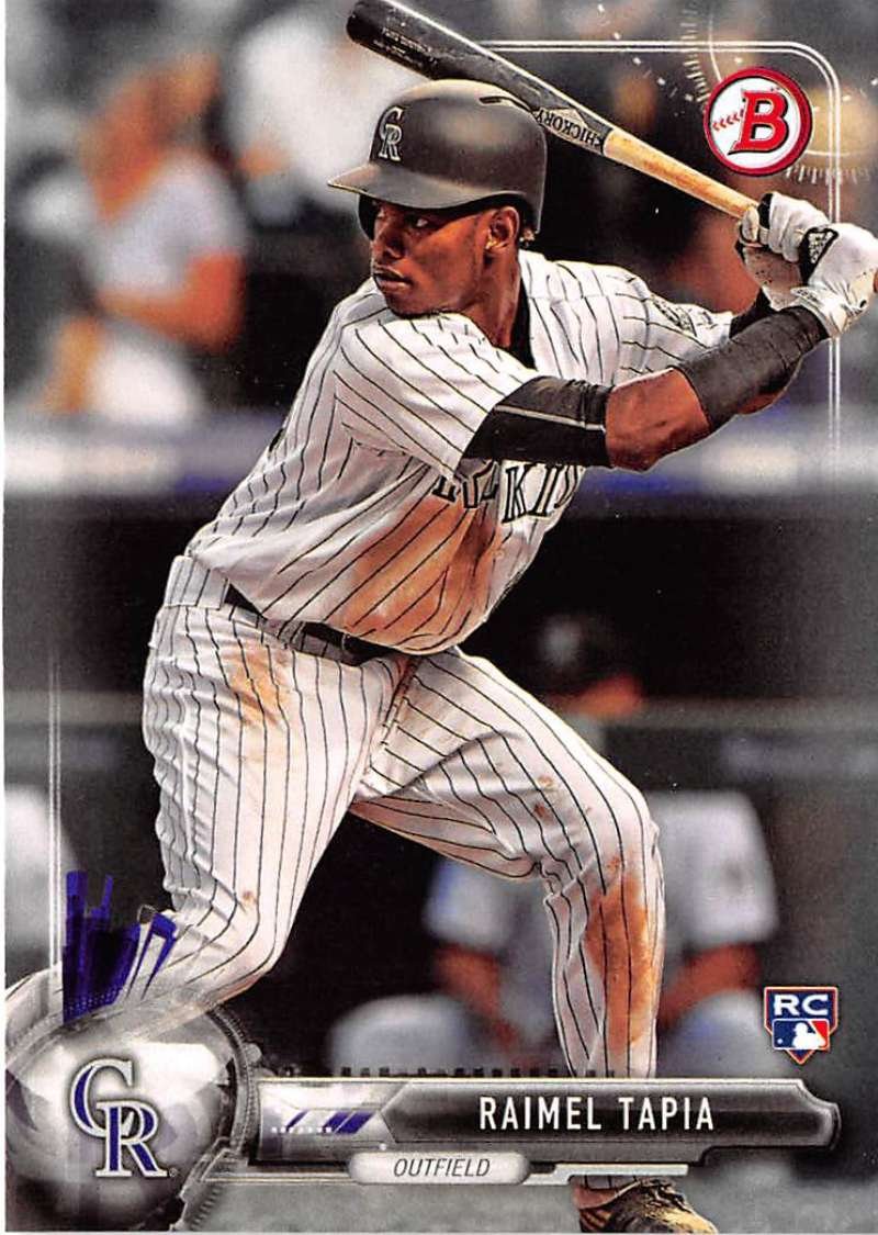 2017 Bowman #78 Raimel Tapia Colorado Rockies Rookie Baseball Card
