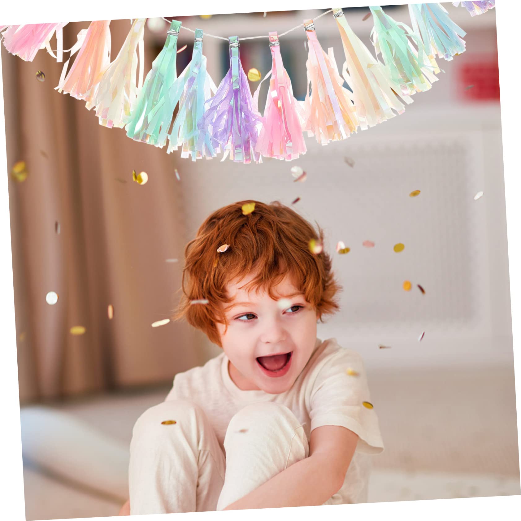 KOMBIUDA 4 Sets Hängende Quastenbanner Quastengirlande Hochzeitsbanner Partyhintergrund Für Veranstaltungen 2 Stück * 4