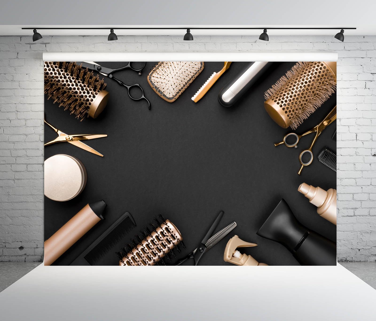 Amazon.com : Loccor 7x5ft Fabric Barber Shop Tools Backdrop