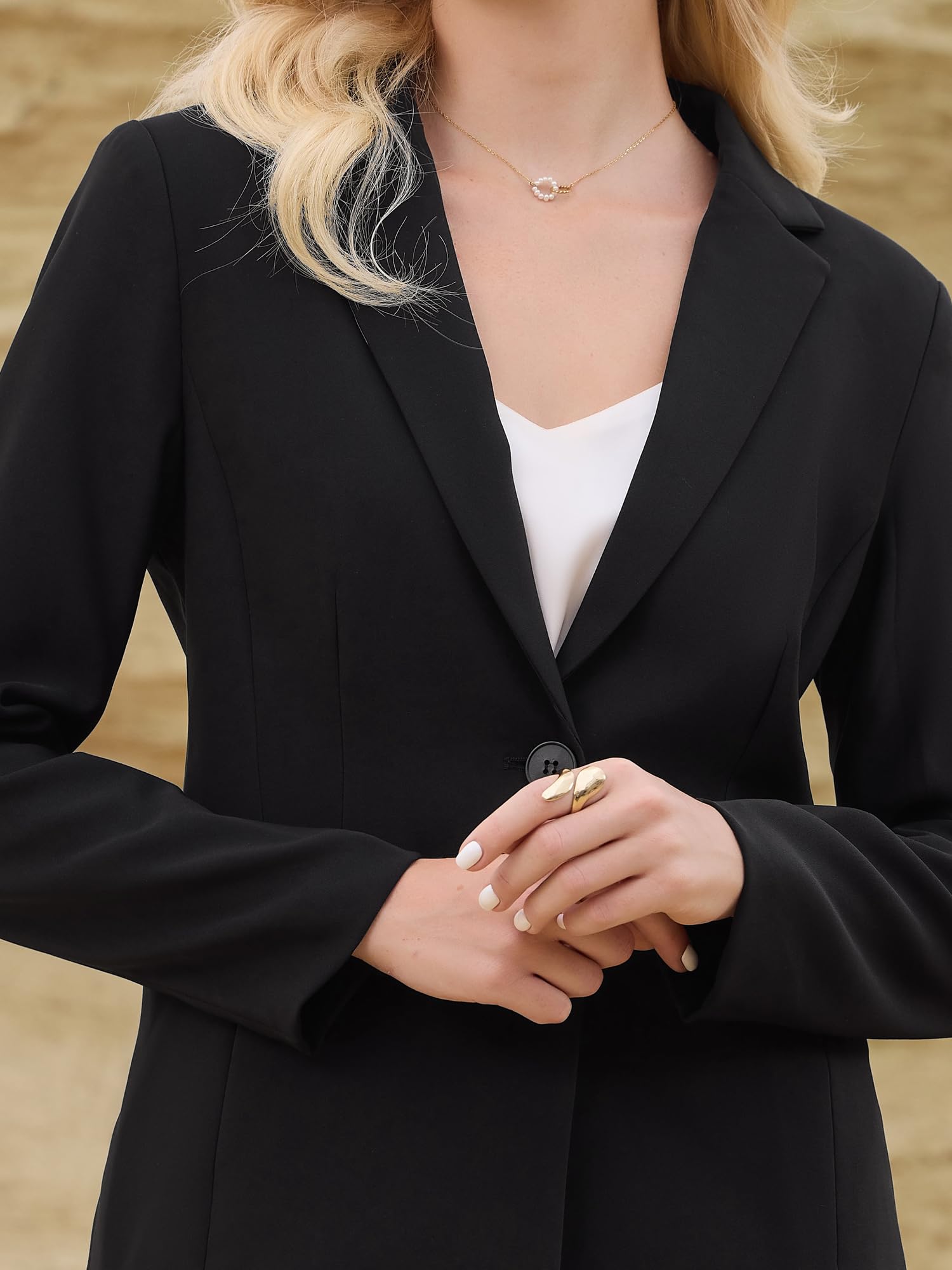 Hobemty Femme Ensemble Tailleur Jupe Blazer 2 Pièces Bureau Travail 2025