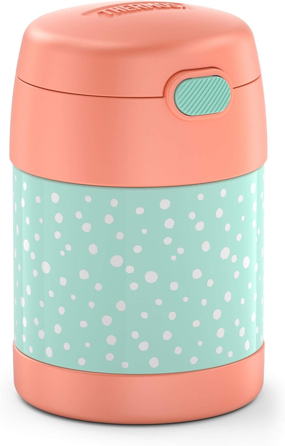 THERMOS FUNTAINER Insulated Food Jar, 10 Ounce, Kid Friendly Food Jar with Foldable Spoon, Pastel Delight