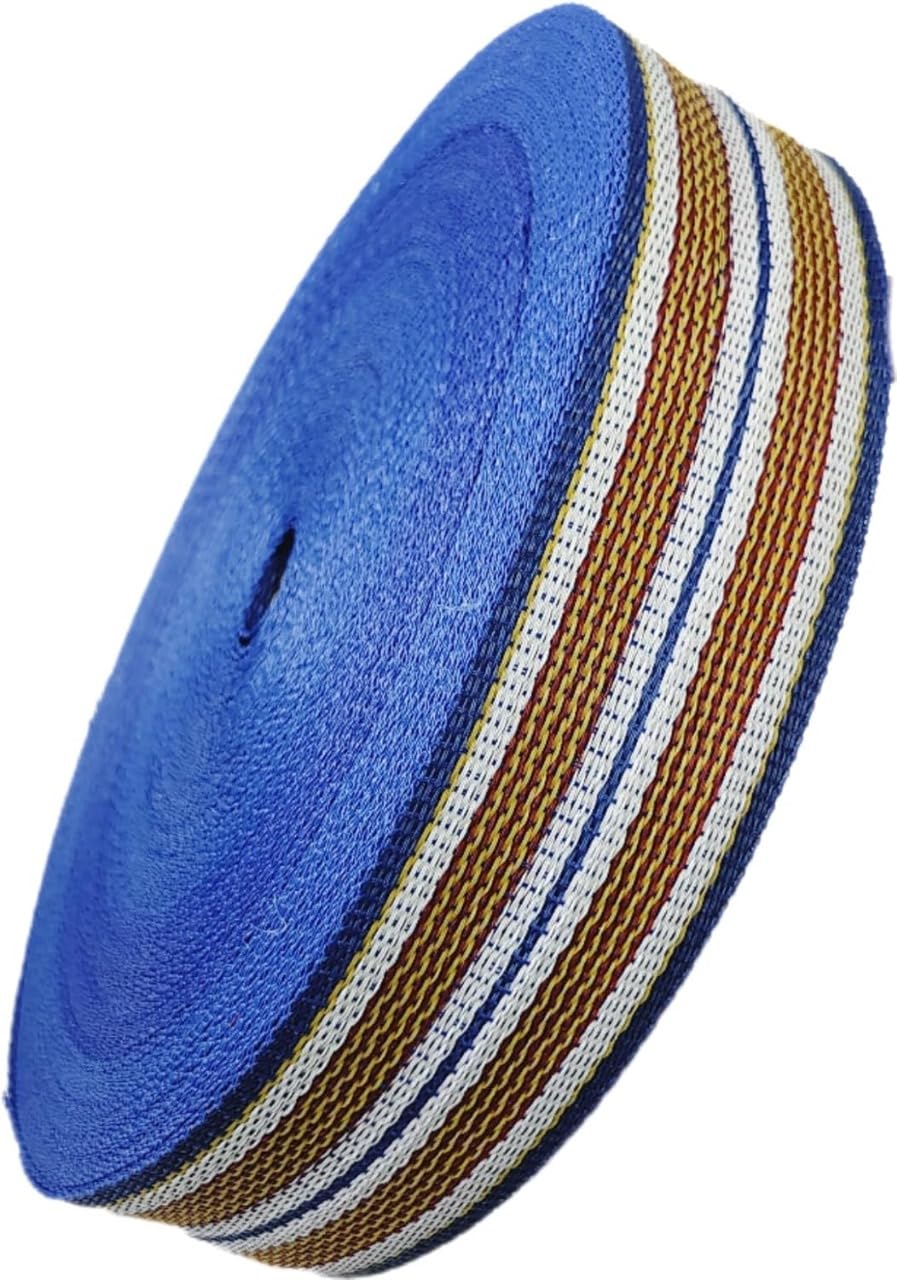 ABB Ropes and Niwars 2" Inch Nylon Niwar Roll/Patta for Khat, Khatiya, Charpai Folding Durable, Strong, for Comfortable Seating Ideal for Outdoor and Indoor Use - Blue