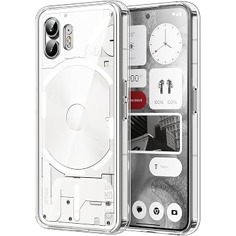 JETech Nothing Phone 2 Case Anti-Yellowing (Clear) | Shockproof Protection Scratch Resistant Hard PC Back Durable Transparent