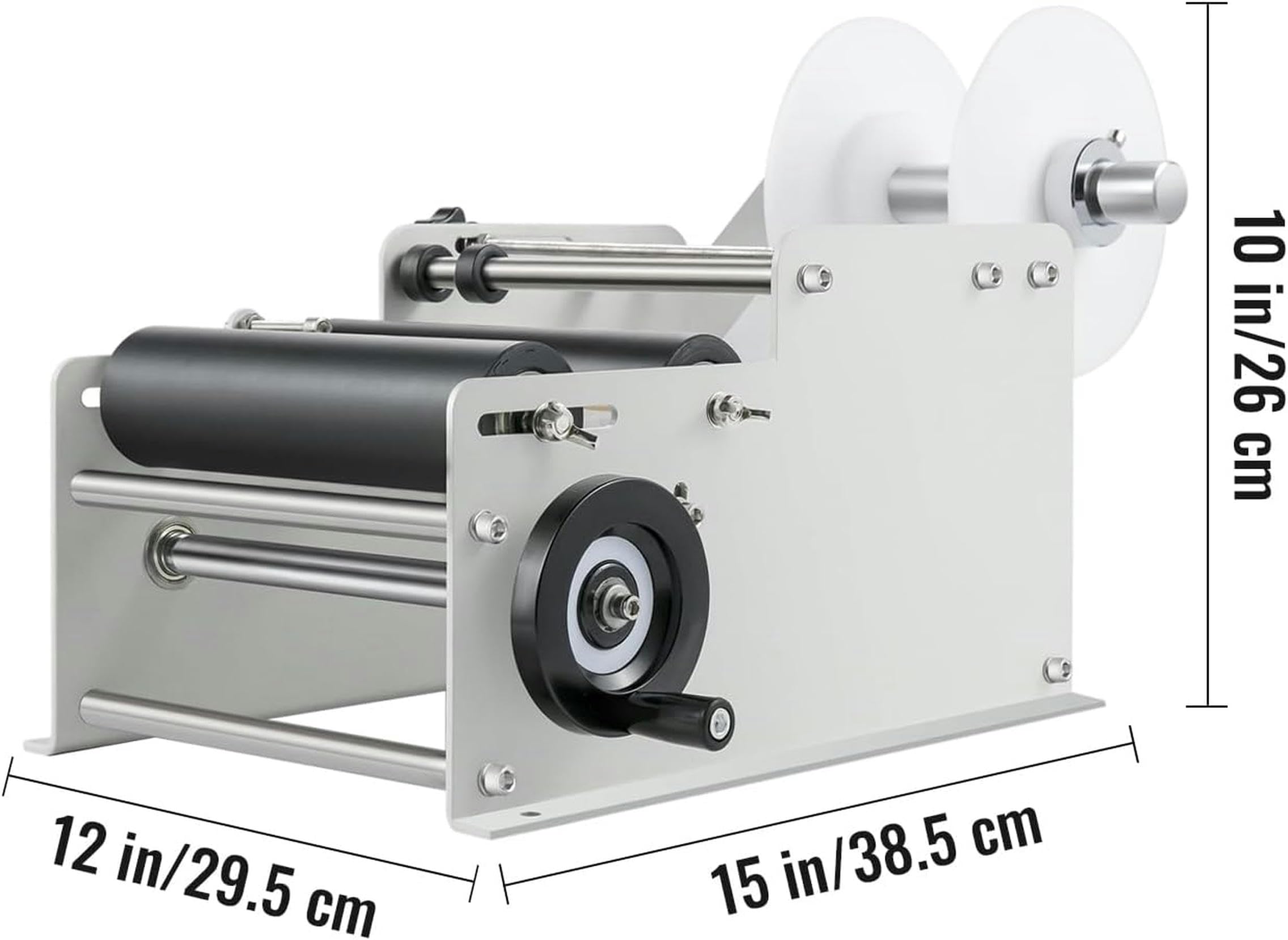 Étiqueteuse manuelle pour bouteilles rondes, semi-automatique réglable pour canettes et bouteilles, 25 pièces/min, étiquettes de 10 à 110 mm de large et 10 à 300 mm de long