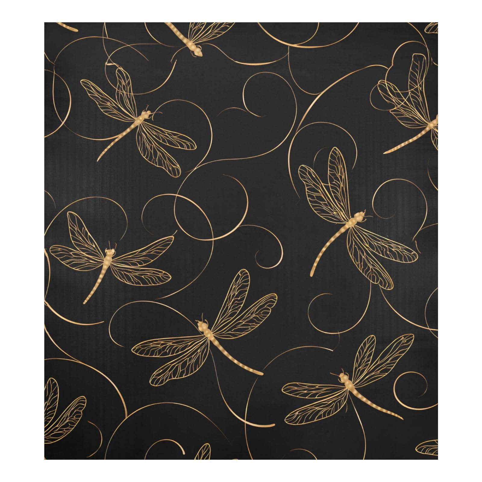 Aimant de réfrigérateur libellule noire ALAZA design géant 58,4 x 66 cm