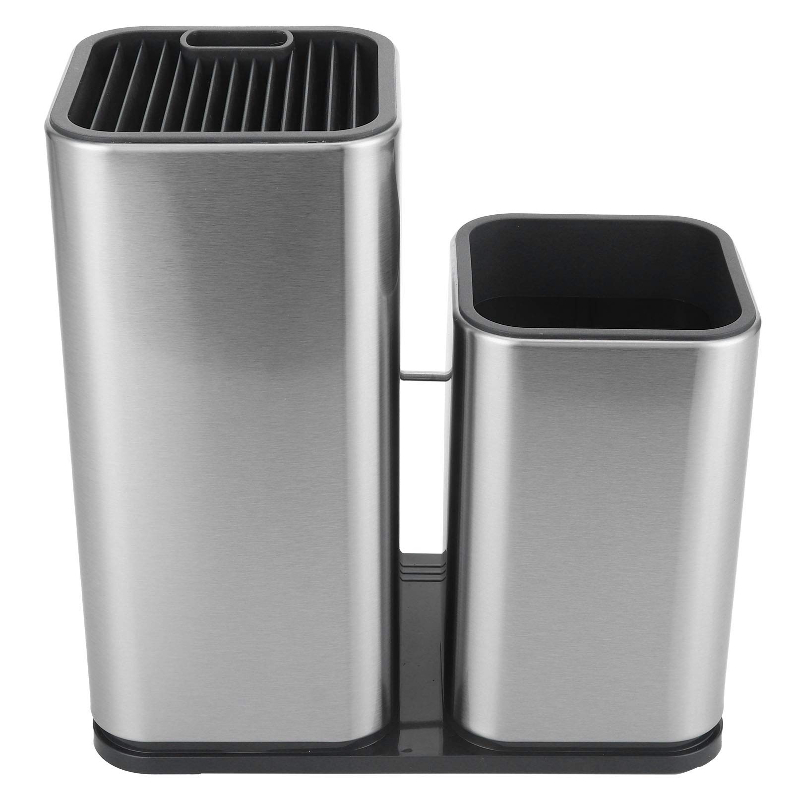 Salaty Universal Knife Block, Universal Knife Block Holder, with Scissors-Slot 2 in 1 Knife Stand Modern Rectangular Design for Kitchen Accessories Home Kitchen