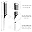 Rat Tail Teasing Comb Set with Styling Clips - 3 Steel Pin Combs, 7 Sectioning Clips for Braiding, Parting, and Salon Styling