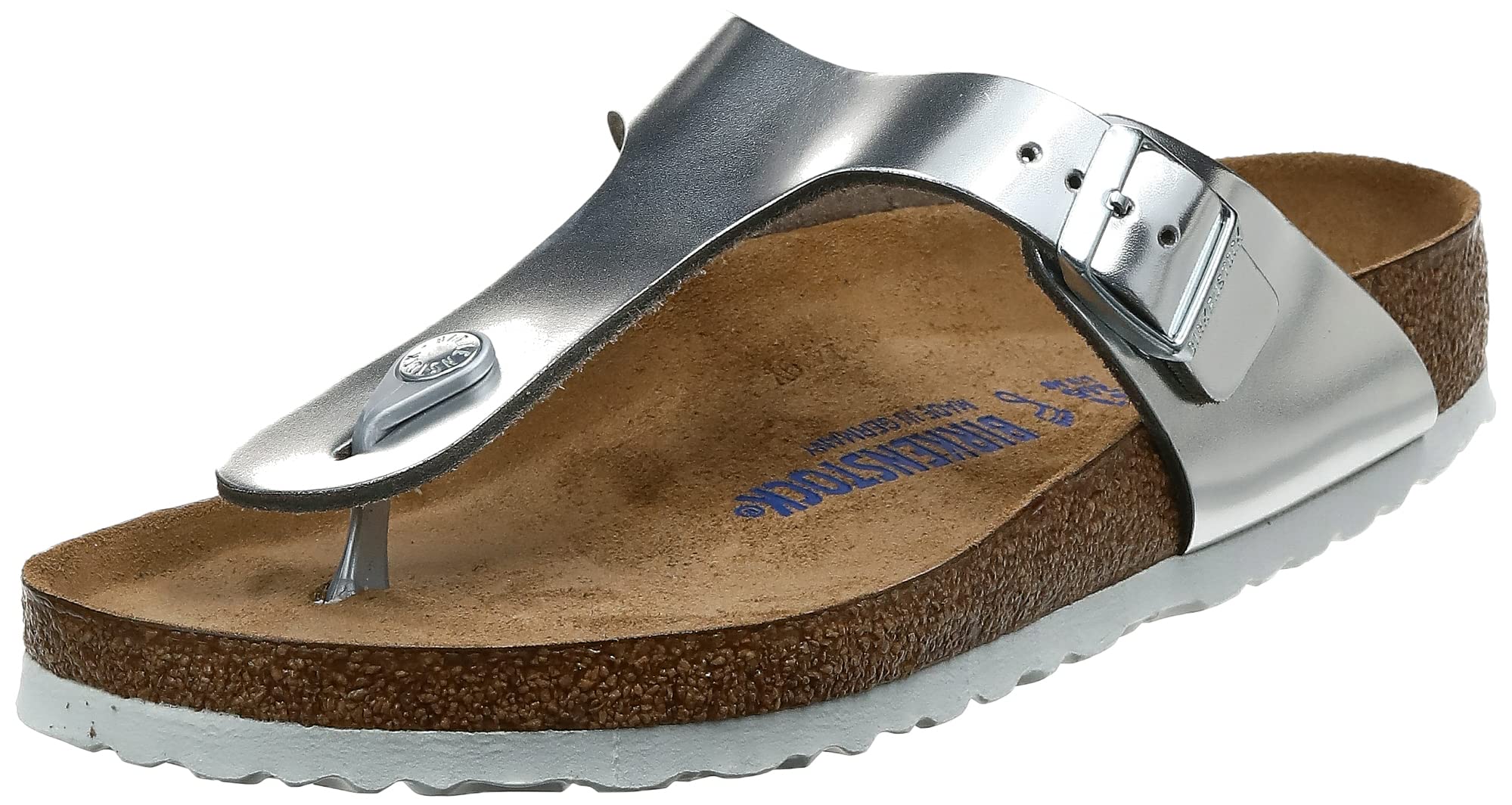 BirkenstockWomens Gizeh , Color: WB Metallic Silver, Size: 41 EU