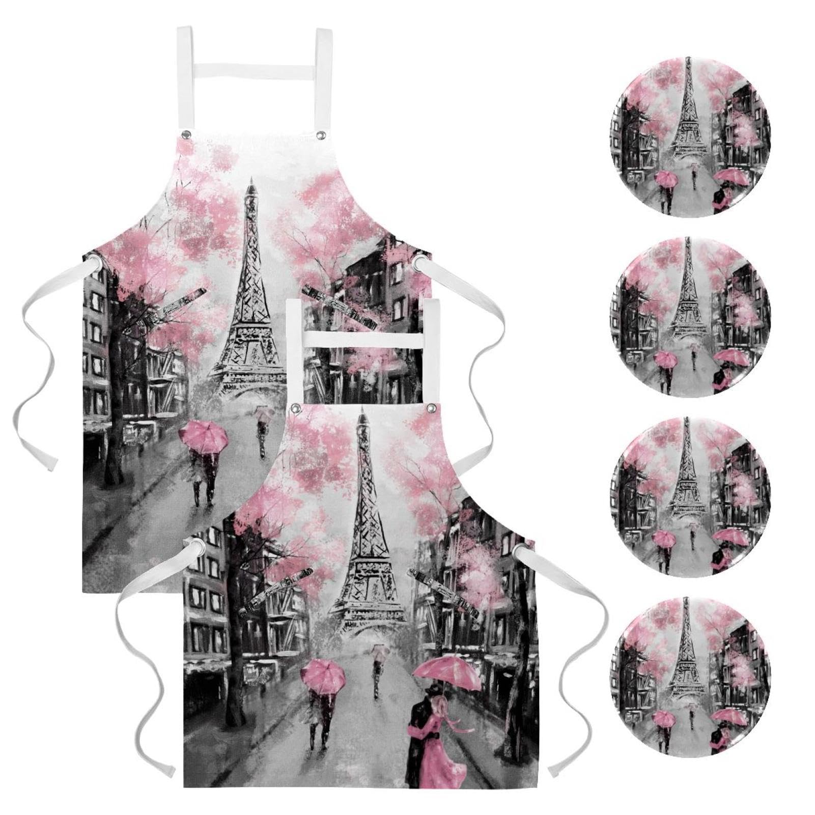 Tablier de cuisine multicolore pour éviter les taches de graisse - 7