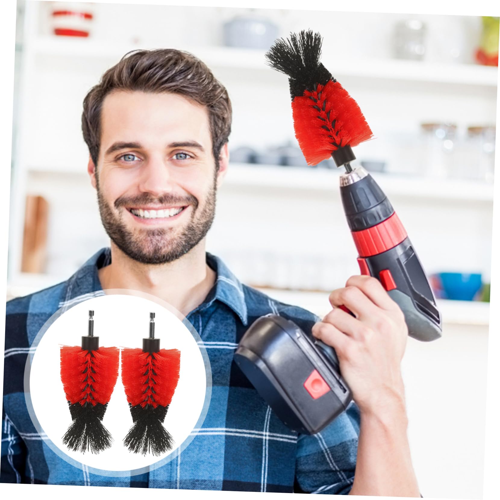 Beaupretty 10piezas Cepillos De Limpieza para Taladro Accesorios De Cepillo De Perforadora De Fregado para Limpiar Coches Cocinas Azulejos y Bañeras