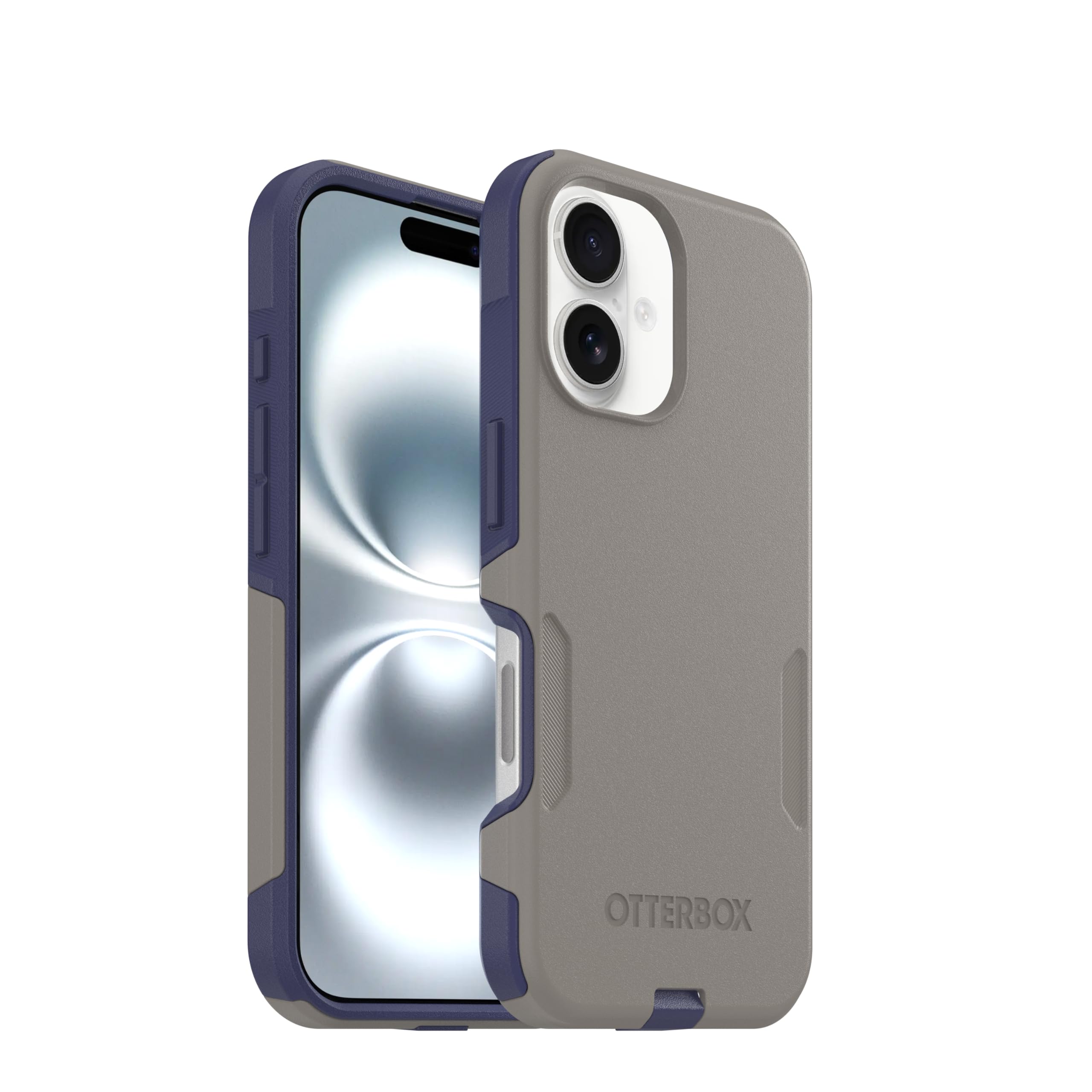OtterBox iPhone 16 (Only) - Custodia MagSafe Series Commuter - Fogbound Blue (grigio e blu) - Magneti integrati - Sottile e resistente - Tasca amichevole - con protezione delle porte