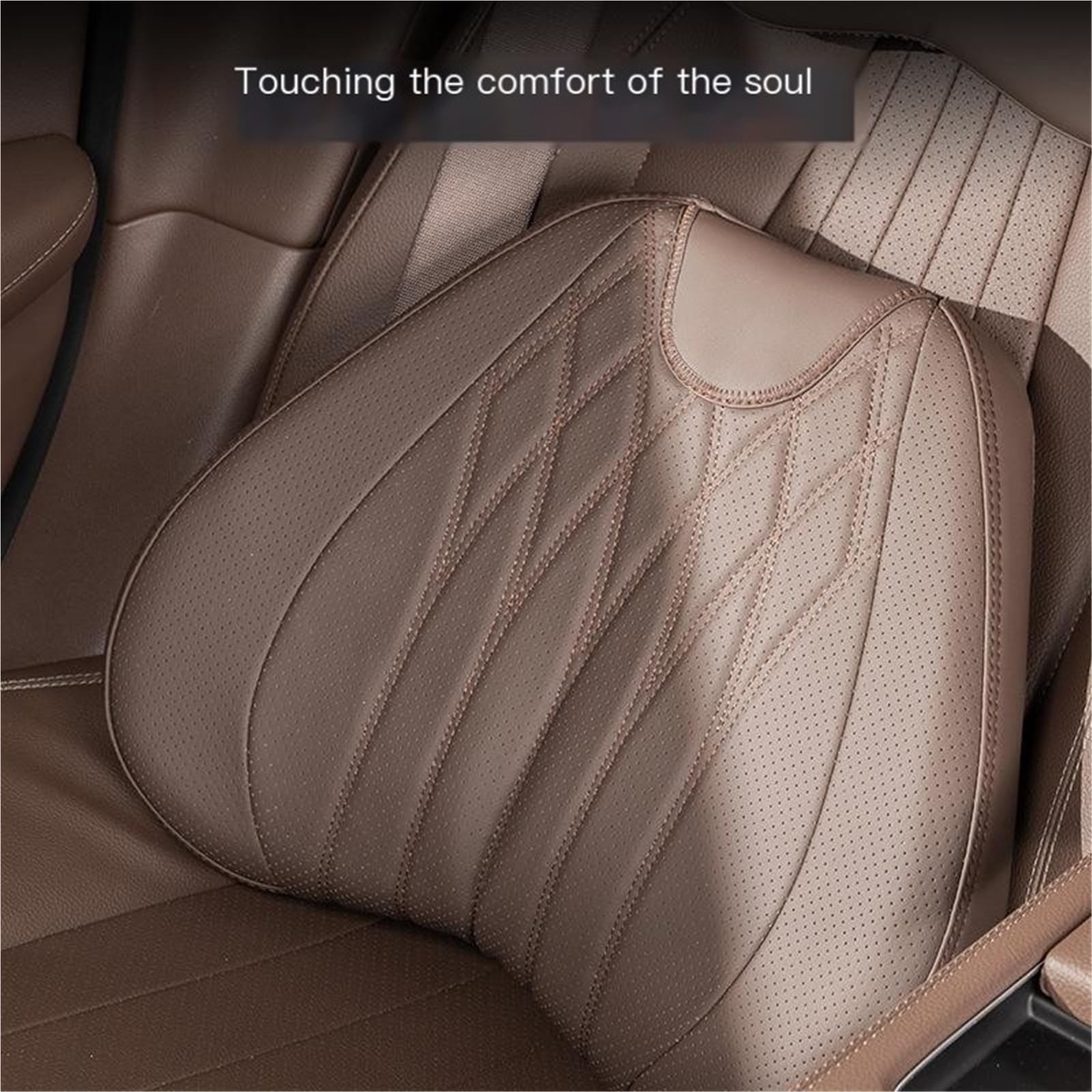 Zagłówek Samochodowy Zagłówek samochodowy z pianki memory foam, pas na szyję, pasuje do BMW 3, pasuje do Mercedesa Benza regulowana poduszka do spania w podróży(Headrest-B)