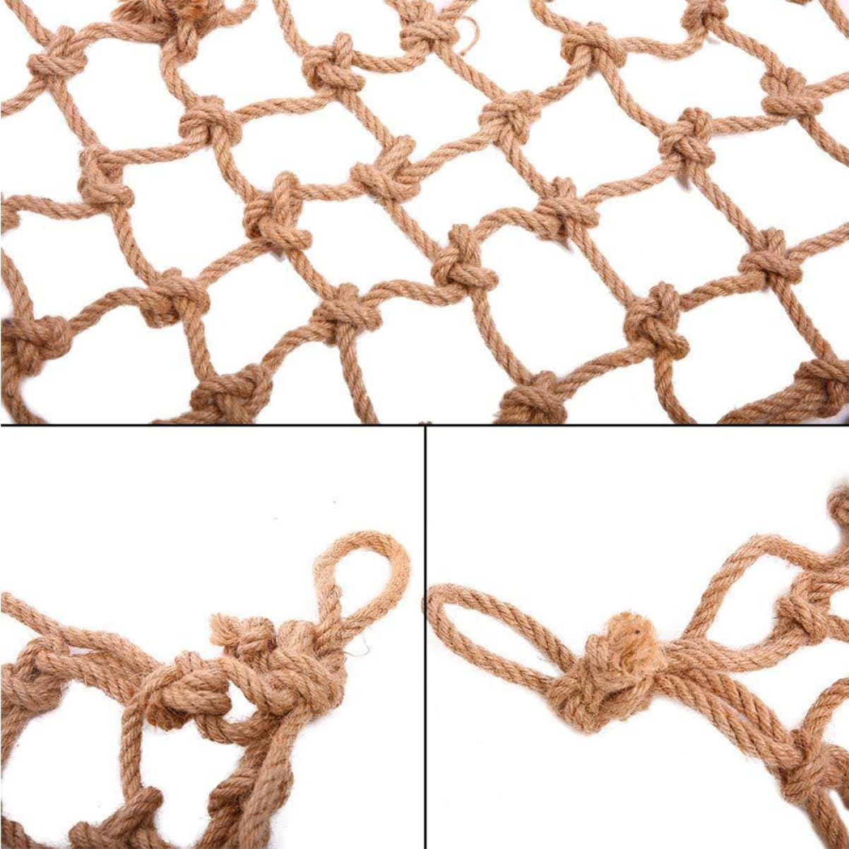 HANABASS Papageien Kletternetz aus Robustem Seil Beißfest und Hängendes Netz für Mittelgroße und Große Papageien 50x100cm als Vogelspielzeug im Käfig