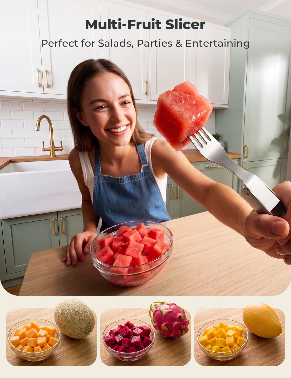 CripsTaste Watermelon Cutter Slicer Tool Stainless Steel Watermelon Fork — Amazon image 7