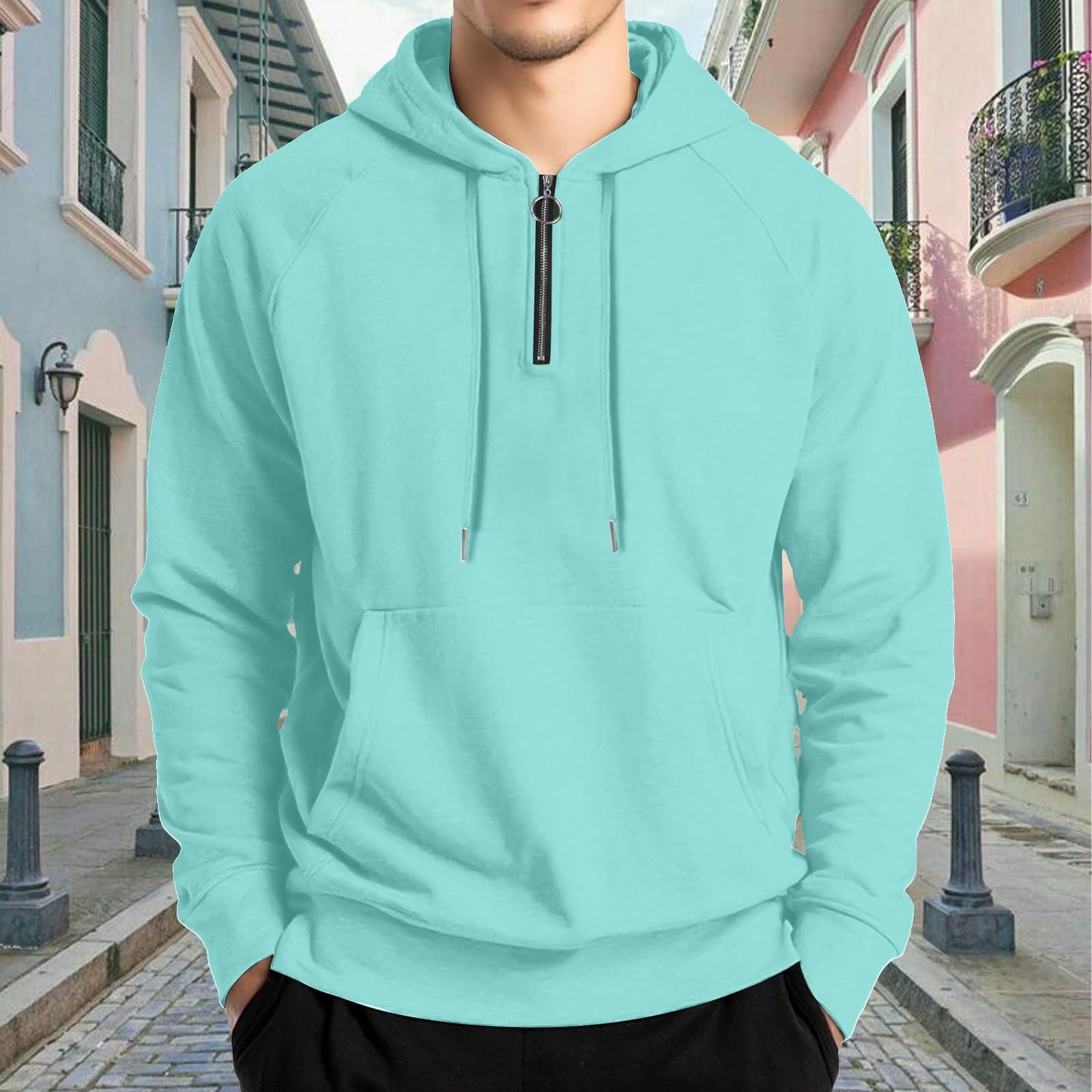 Ropa Anti UV Hombre Sudadera con Capucha para Hombre, De Manga Larga, Cremallera Un Y Bolsillos. & Mangas Proteccion Solar Chaqueta Verano Camisa Larga Camisetas Sin Mujer Oversized Gym