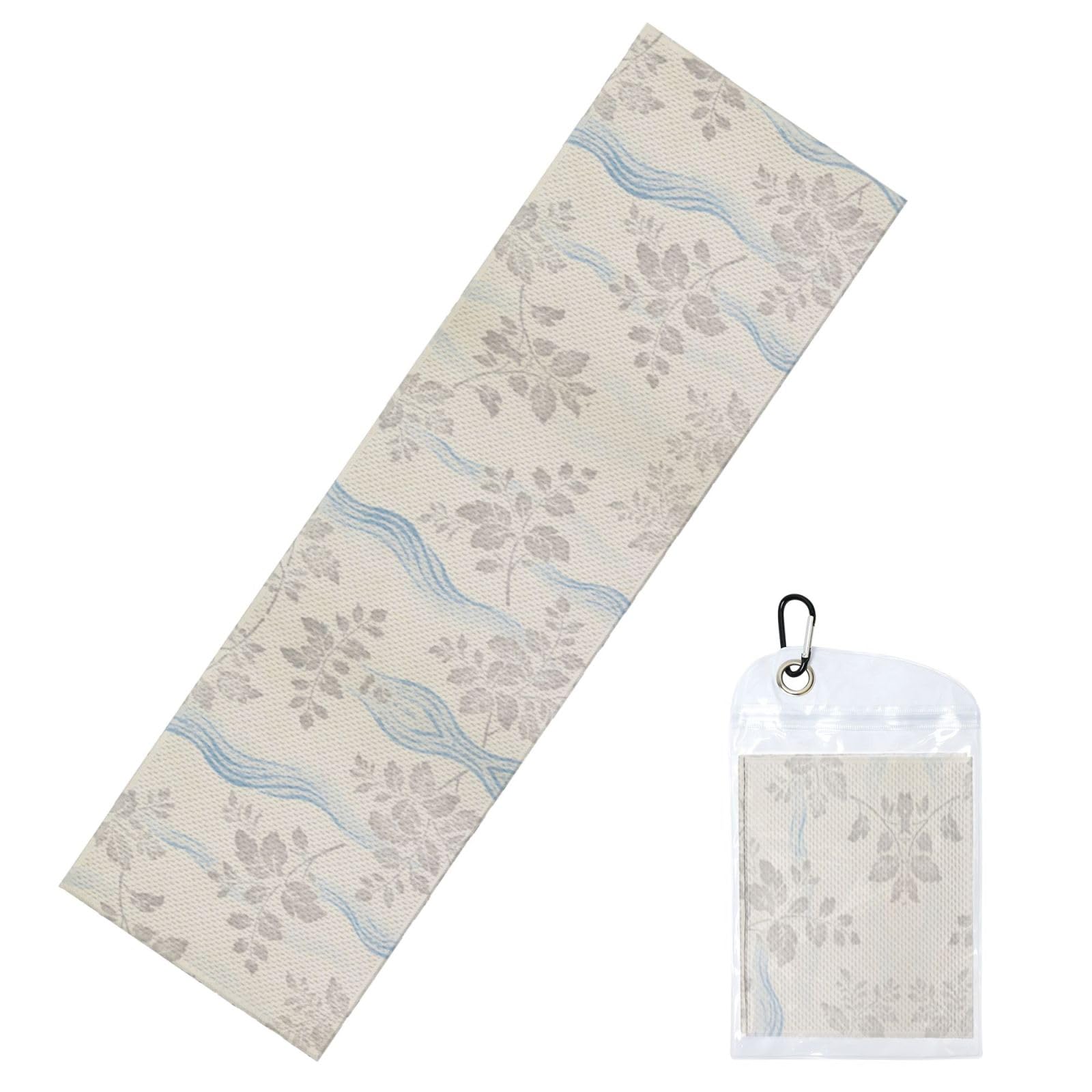 DUYIOKH Leaf & Wave Print Texture Print Cooling Towel, Portable Towel for Gym Workout Golf Beach World Cup Sports Hot Weather