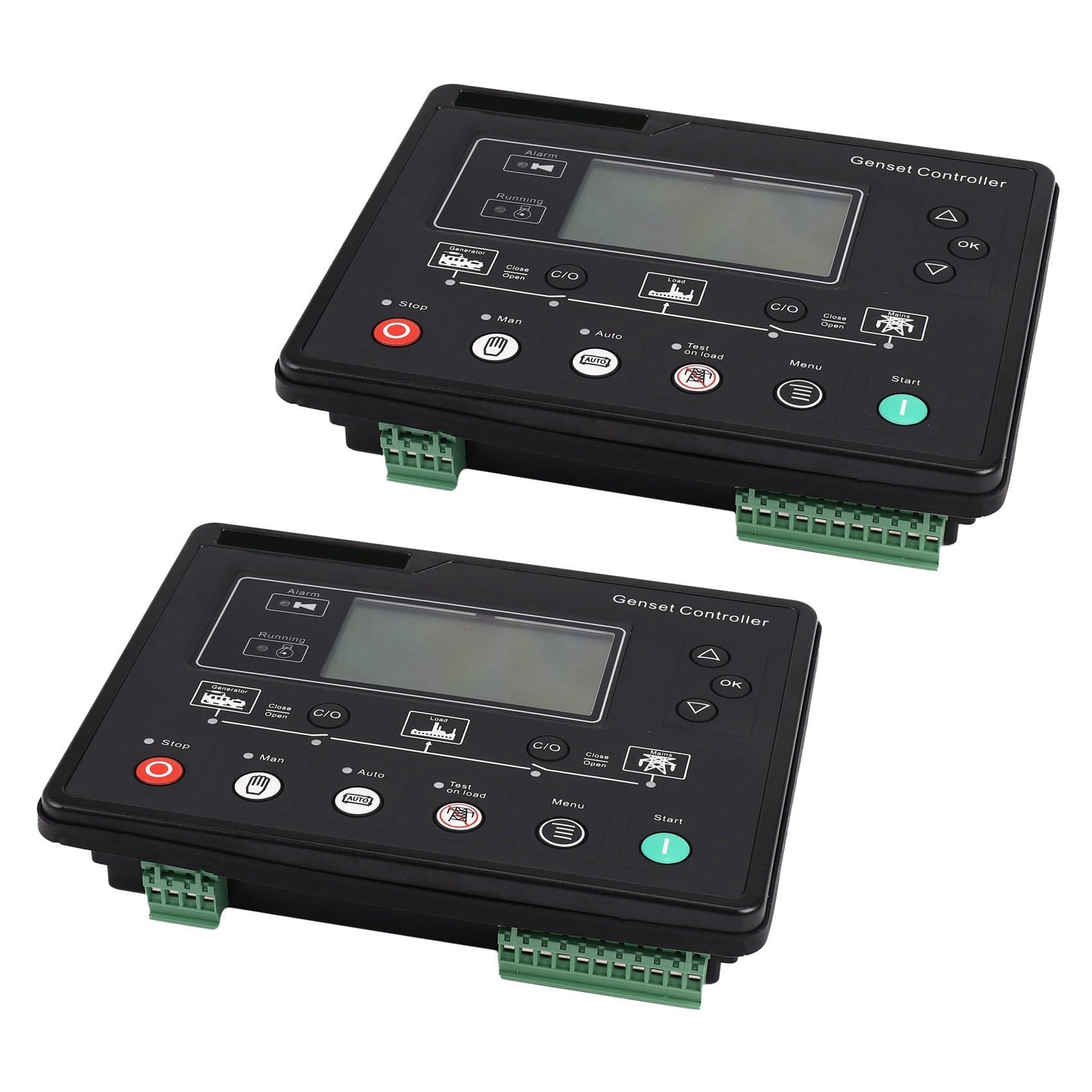 Jnchdghwa Black 2X 6120U Amf Generator Set Controller Lcd Genset Ats Control Box Terminal Charge Panel Alternator Part 6120