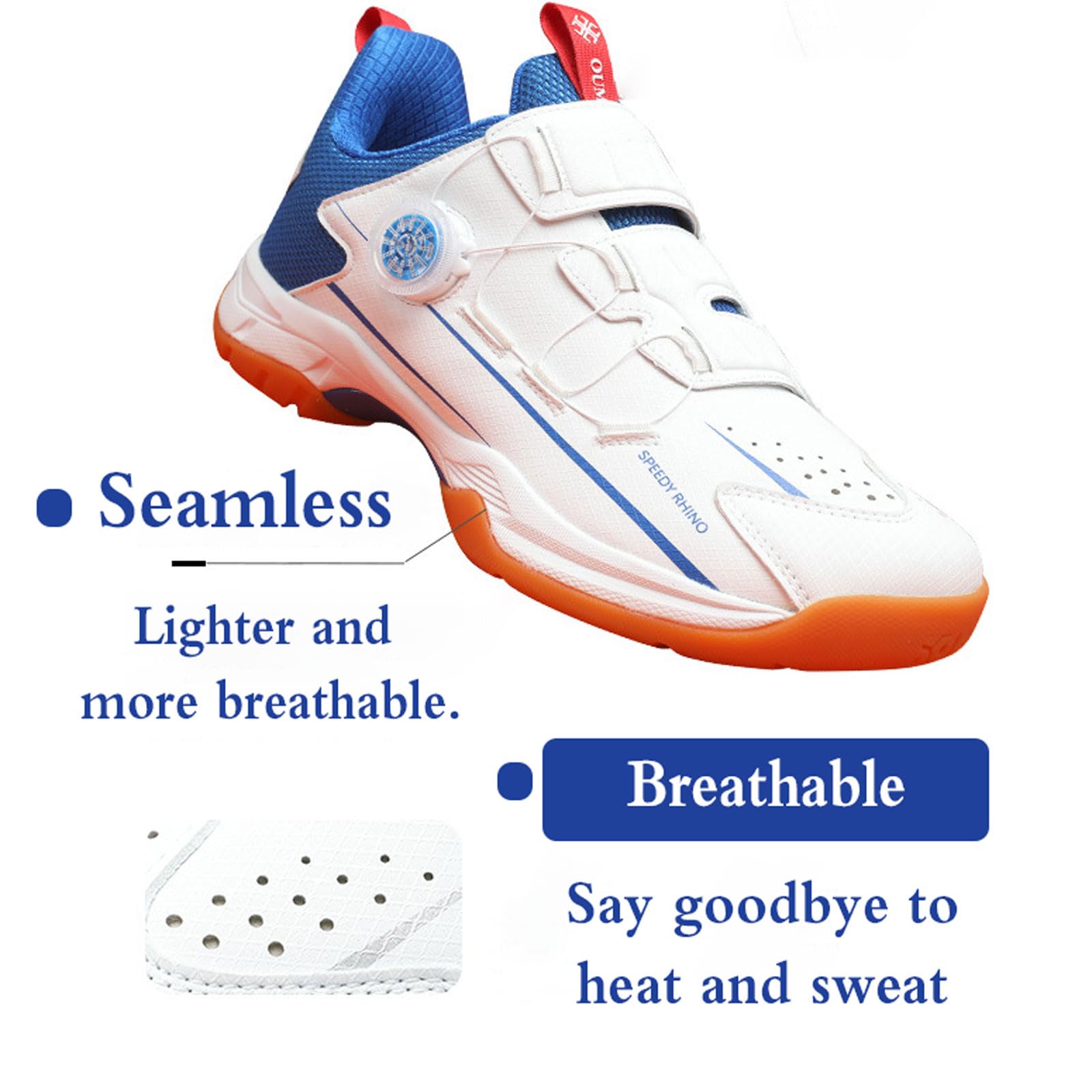 Zapatos De BáDminton Hombre,Zapatos De BáDminton,Zapatos De BáDminton Transpirables,Zapatos De Tenis De Mesa para Hombres,Antideslizantes,Ligeros,para BáDminton,Tenis De Mesa,Blanco