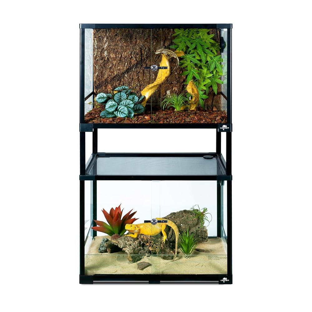CAVACHEW 68 Gallon Double-Deck Reptile Tank, 24