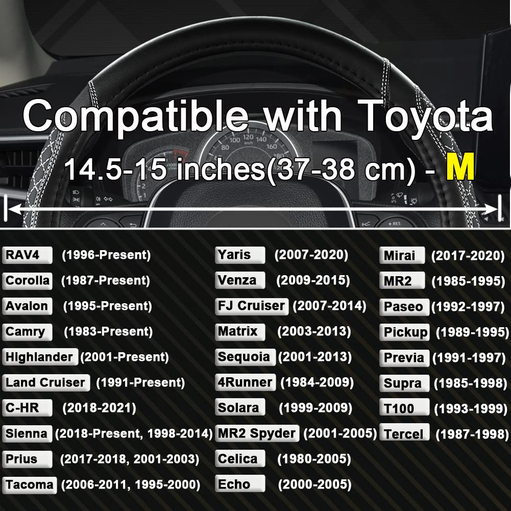 GIANT PANDA Lenkradbezug PU-Leder - Diamantgesteppt Für Mercedes Benz