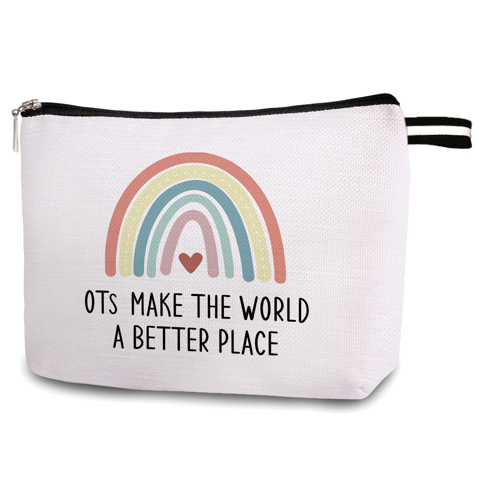 SUNFYCN Makeup Bag Gift, Funny Cosmetic Bags, Zipper Travel Toiletry Pouch, Make The World A Better Place, Makeup Bag for Her, Friend, Mom, Sister, Wife, Aunt, Coworker Boss13CB034