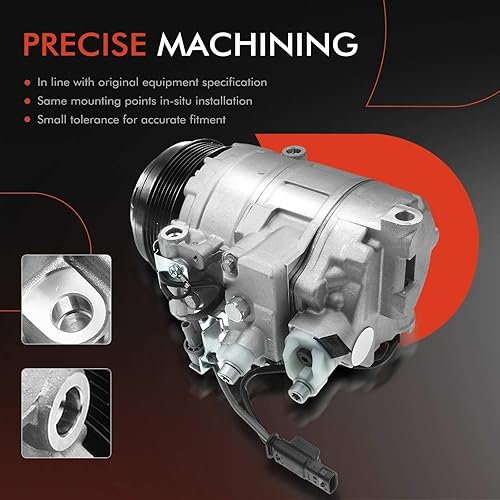 Miniatura 6 de A-Premium Compresor de aire acondicionado con embrague compatible con Mercedes-Benz Freightliner Sprinter 2500, Sprinter 3500, 2.1L 2014-2017
