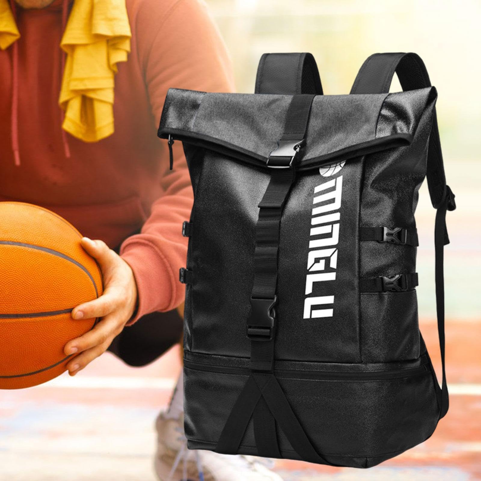 Wasserabweisender Volleyball Rucksack mit komfortablen Tragegurten und viel Platz für Sportausrüstung und Zubehör. Basketball Rucksack mit Ballfach für Herren.