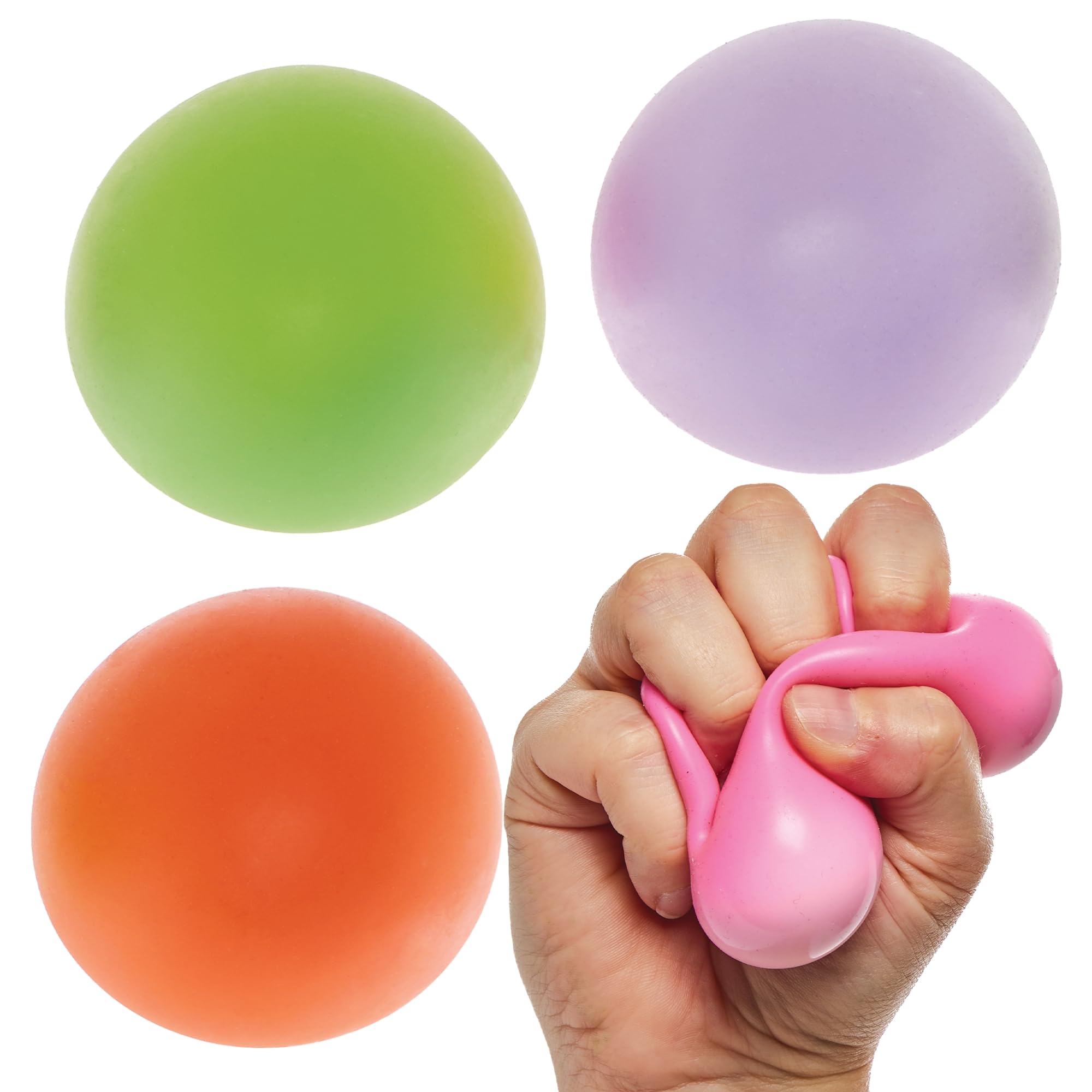 Baker Ross FN483 Squishy Sensory Balls - Pack of 4, Fidget Toys for Kids, Party Bag Fillers for Kids