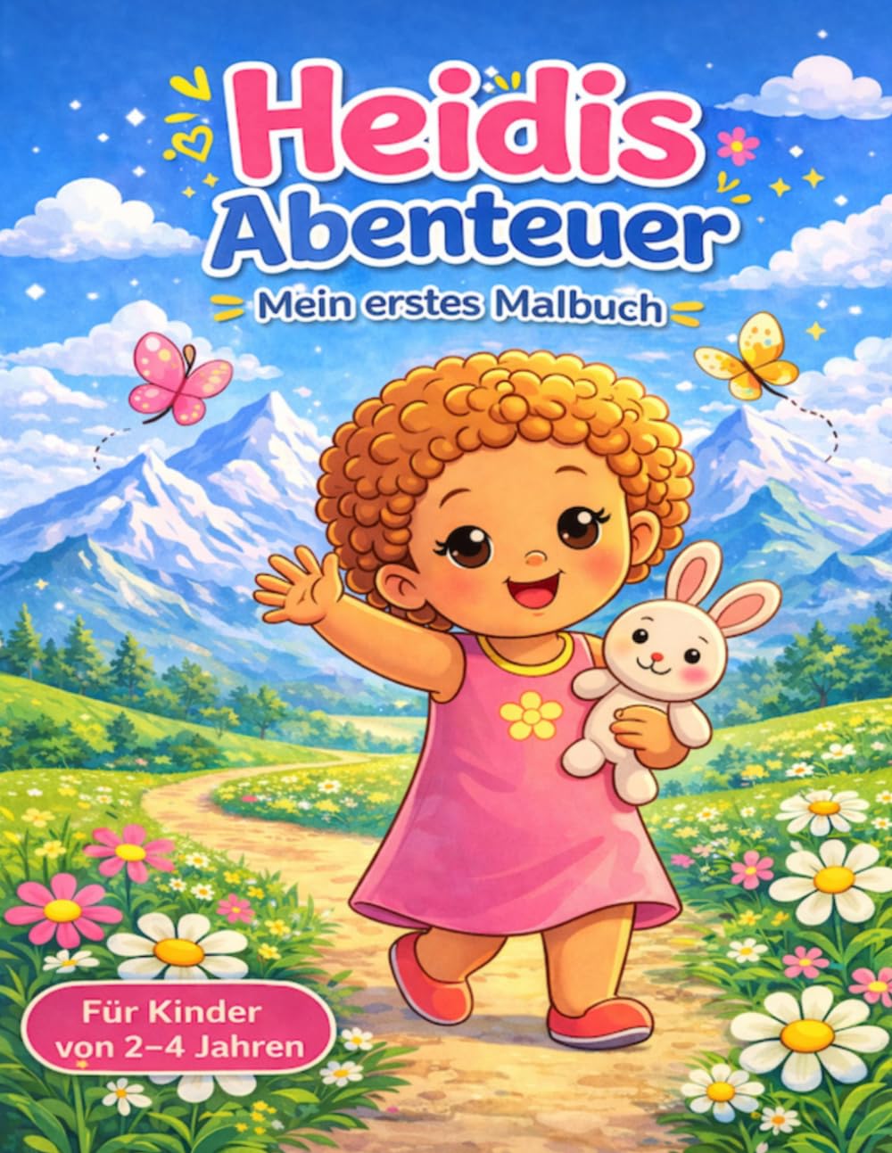 Heidi's Abenteuer: Ein liebevolles erstes Malbuch für Kinder von 2–4 Jahren – mit einfachen Motiven, die Spaß machen und die Kreativität fördern.