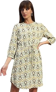 cantabil Women's Printed 3/4th Sleeves Round Neck Casual Long Tunic (P_LLTNC00009)-picture-39