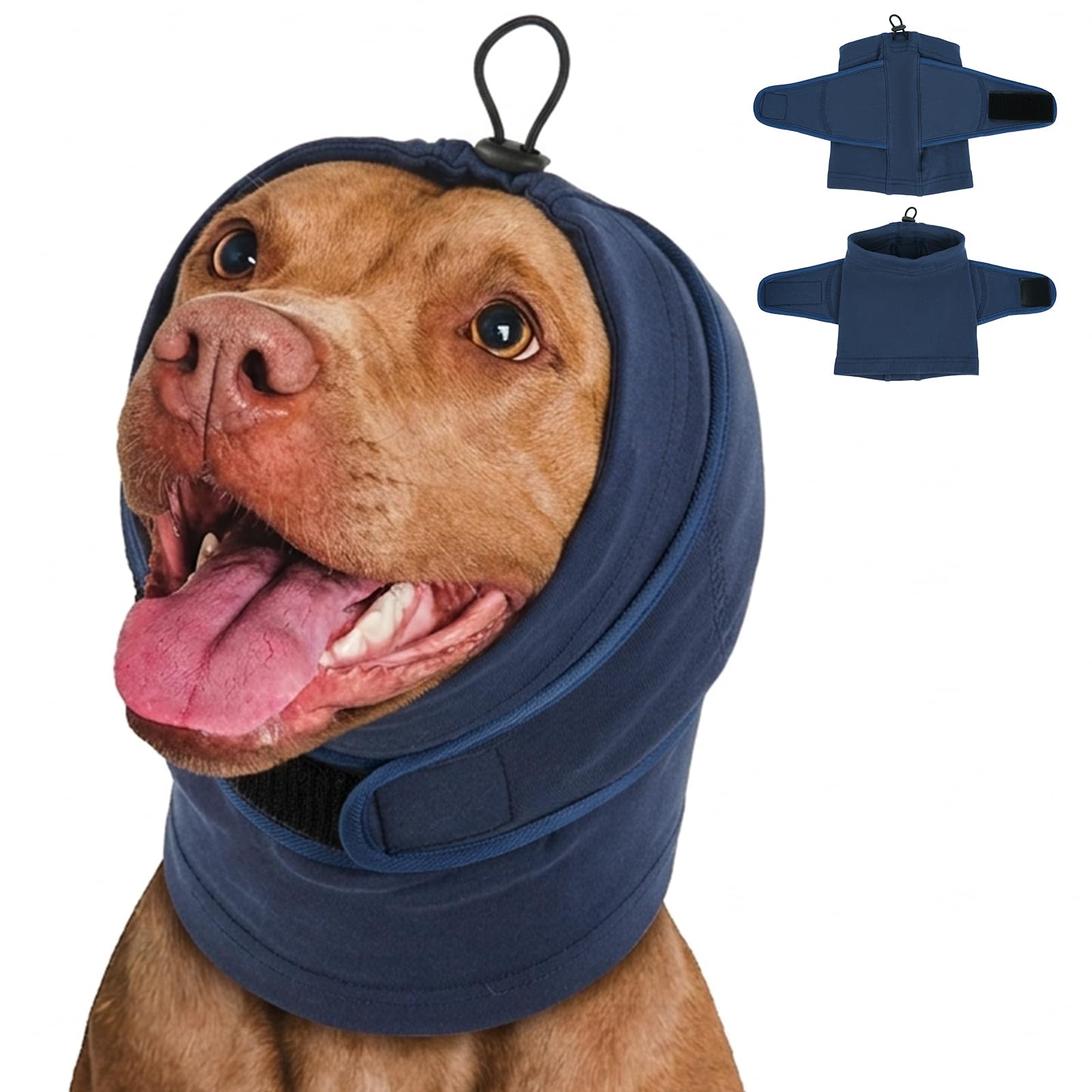 Cache-oreilles pour chien MIGOHI réglable et doux avec crochet et boucle